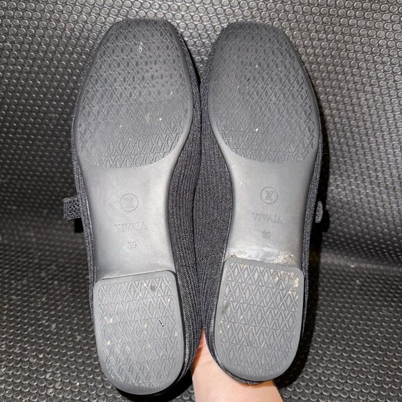 VIVAIA Margot Mary Jane Black Square Toed Comfort Flats Women’s Size 39 (8) - Picture 7 of 8